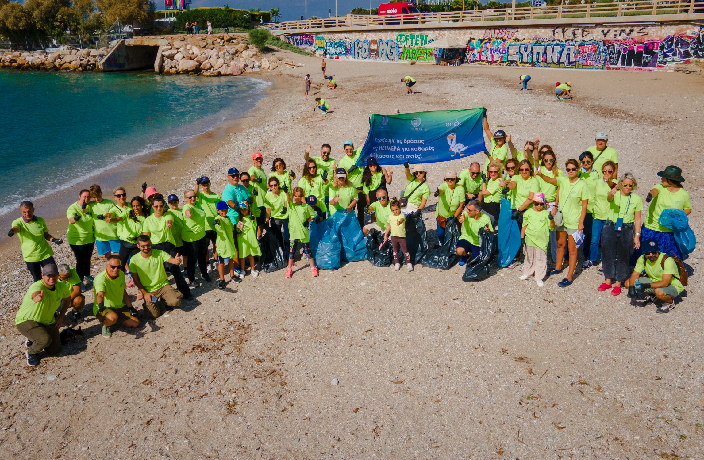 Volunteer Beach Cleanup at the Loutra Alimou Beach 